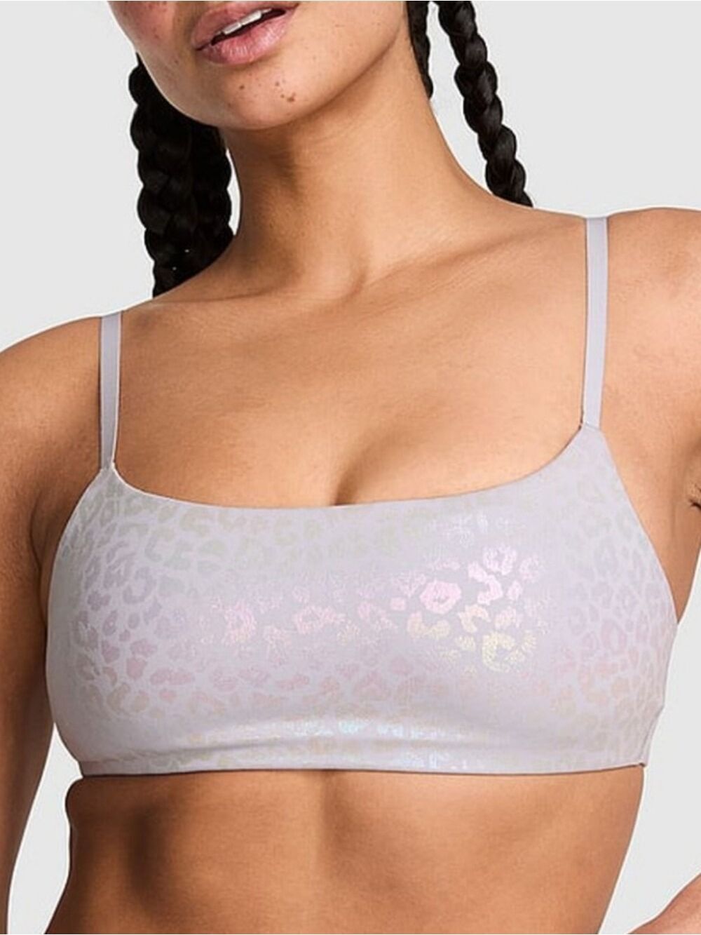 VS PINK Relay Square-Neck Sports Bra Sz Small NWT